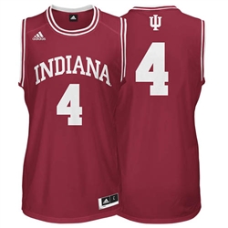 Adidas Crimson Men's Basketball Replica #4 Indiana Jersey