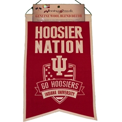 Indiana University HOOSIER NATION Wool Banner